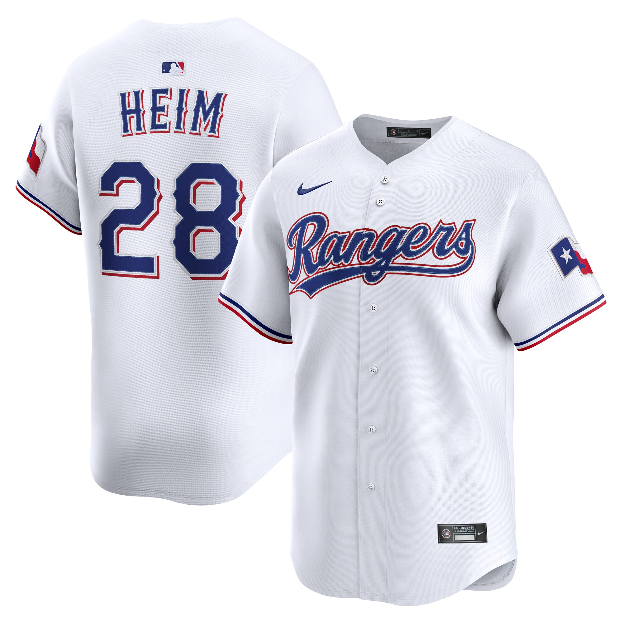 Men's Texas Rangers Jonah Heim White Alternate Limited Player Jersey
