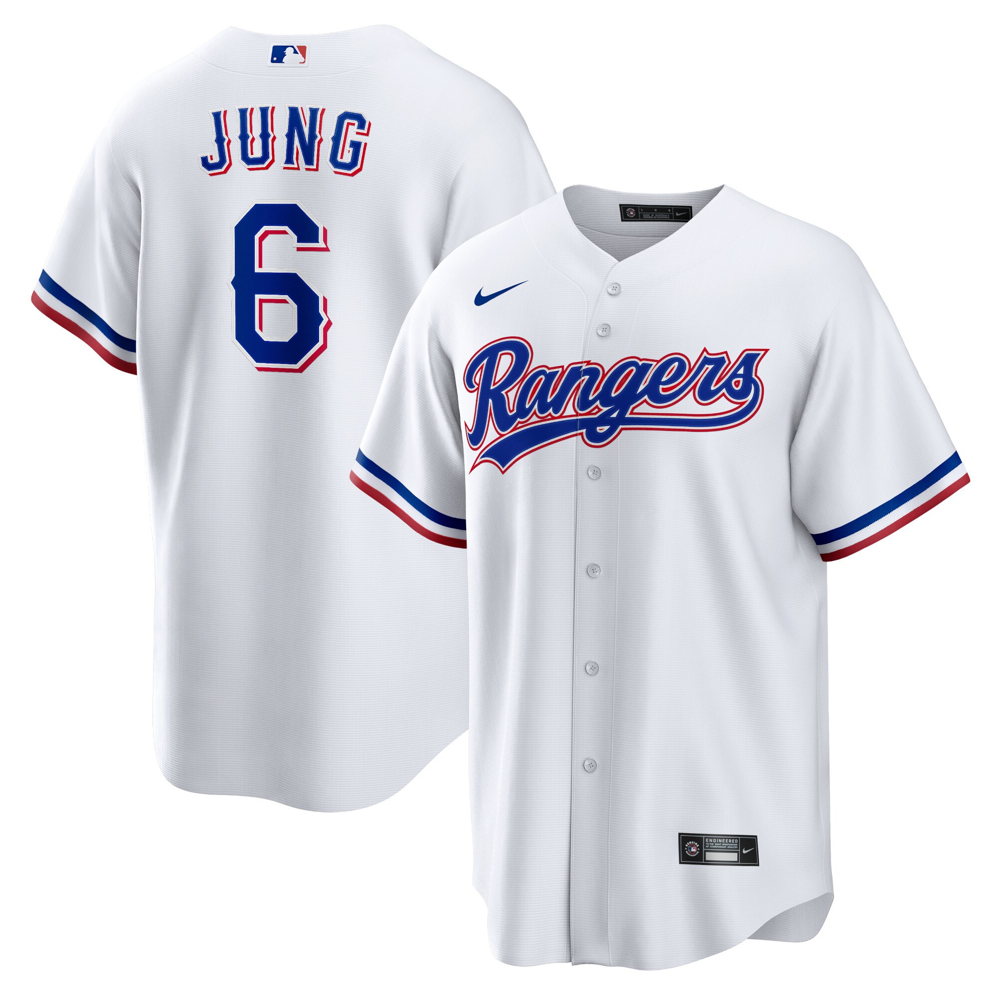 Men's Texas Rangers Josh Jung White Player Jersey