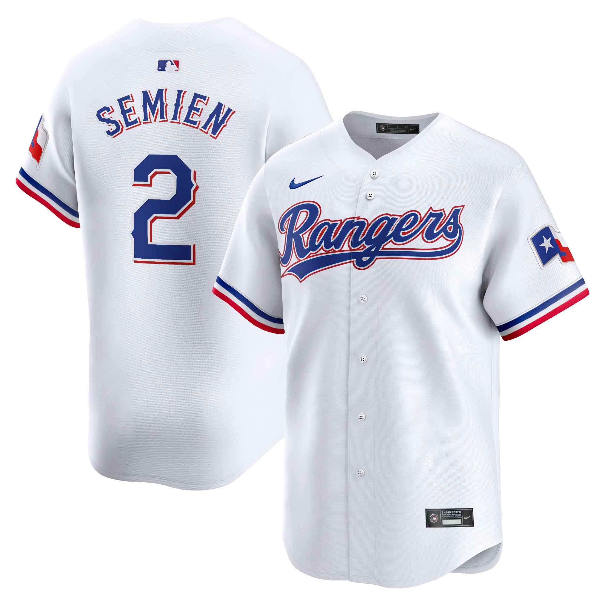 Men's Texas Rangers Marcus Semien White Home Limited Player Jersey