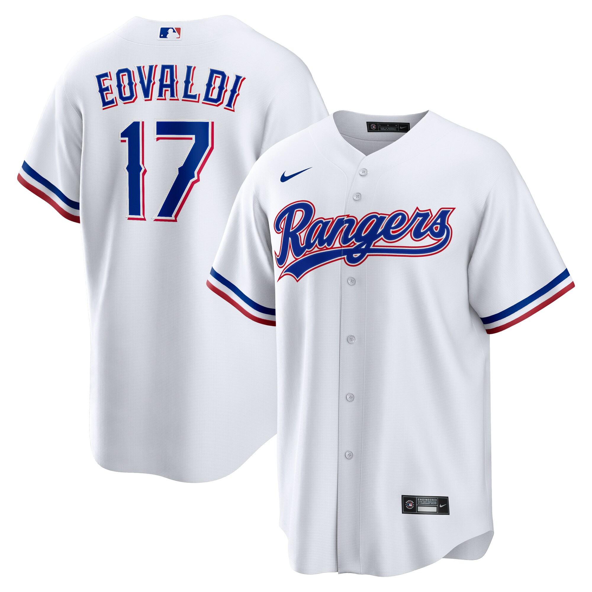 Men's Texas Rangers Nathan Eovaldi White Home Jersey