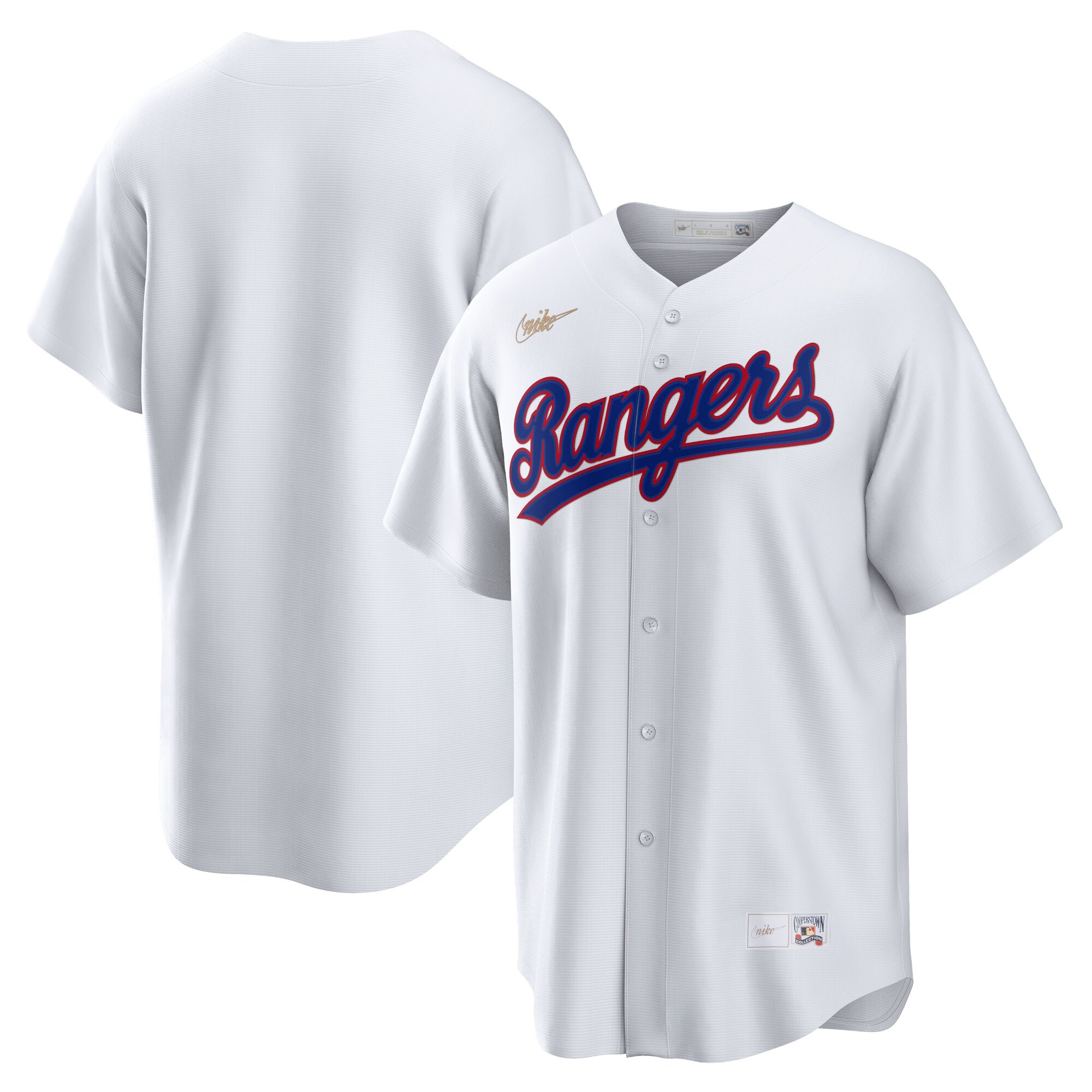 Men's Texas Rangers White Home Cooperstown Collection Team Jersey