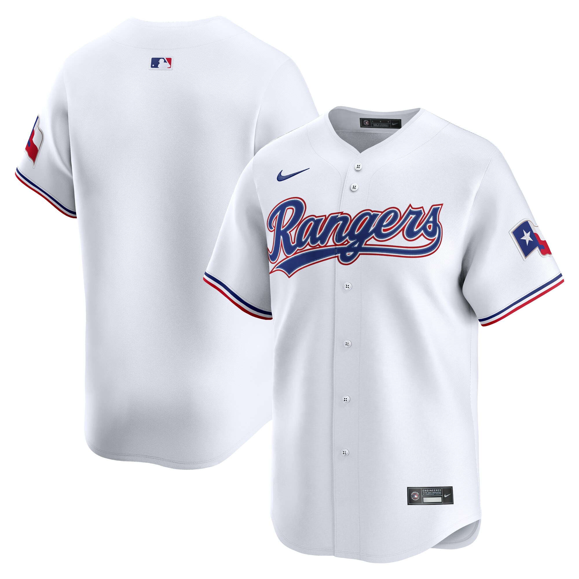 Men's Texas Rangers White Home Limited Jersey