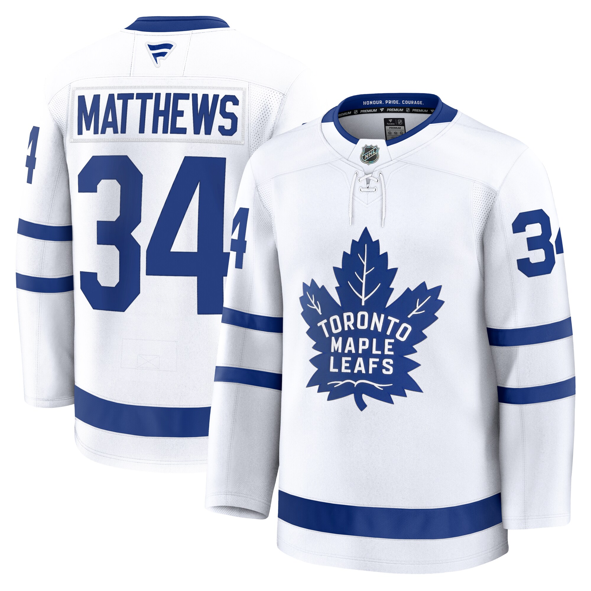 Men's Toronto Maple Leafs Auston Matthews White Away Premium Jersey
