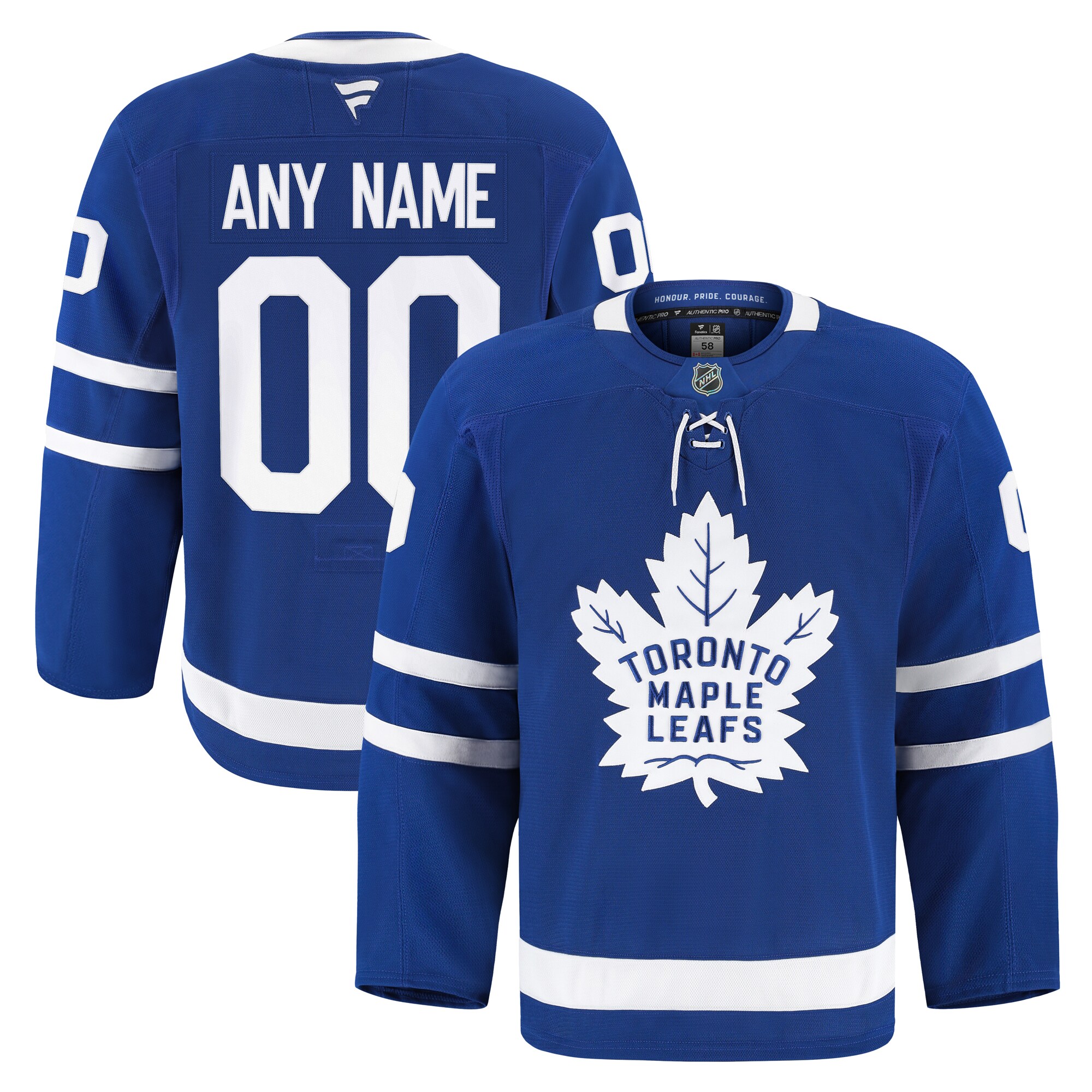 Men's Toronto Maple Leafs Blue Home Pro Custom Jersey
