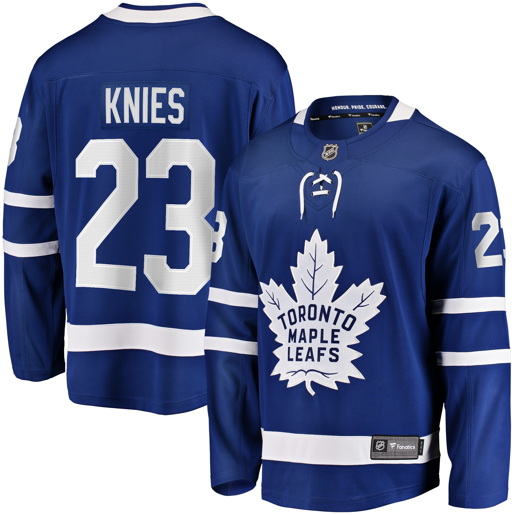 Men's Toronto Maple Leafs Matthew Knies Blue Home Premier Breakaway Player Jersey