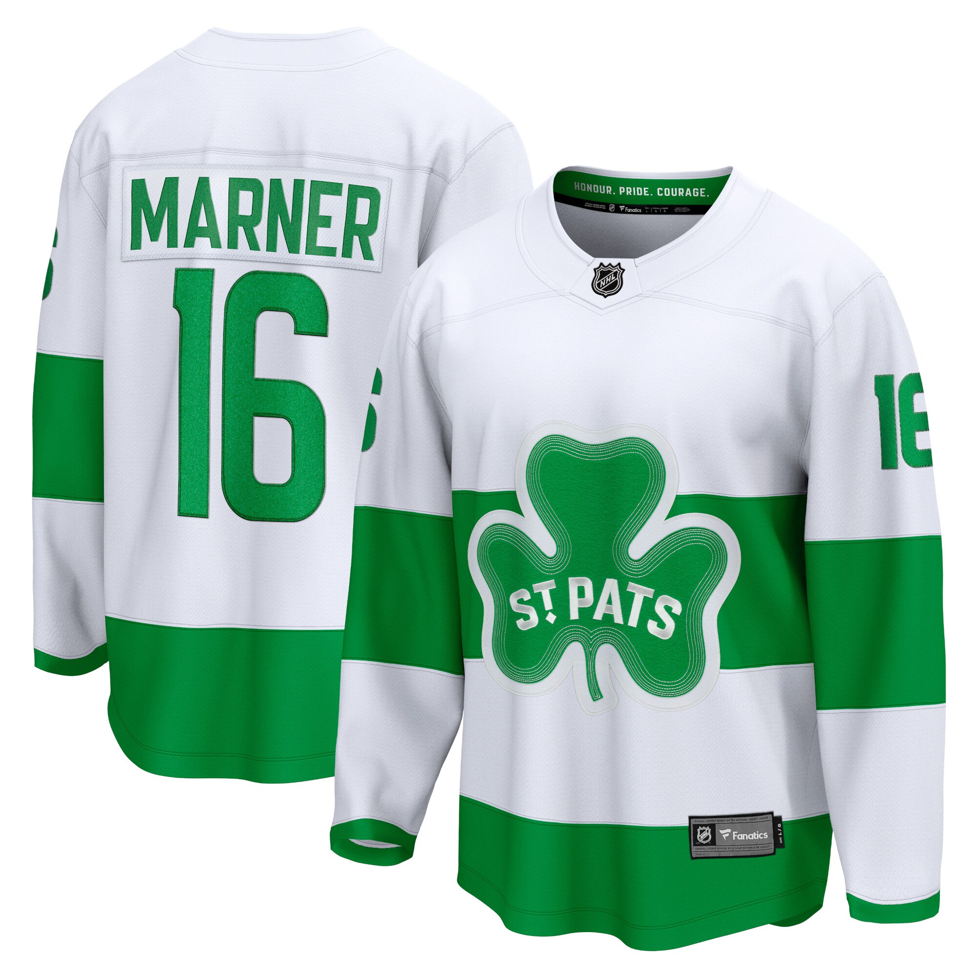 Men's Toronto Maple Leafs Mitch Marner White St. Patricks Alternate Premier Breakaway Player Jersey