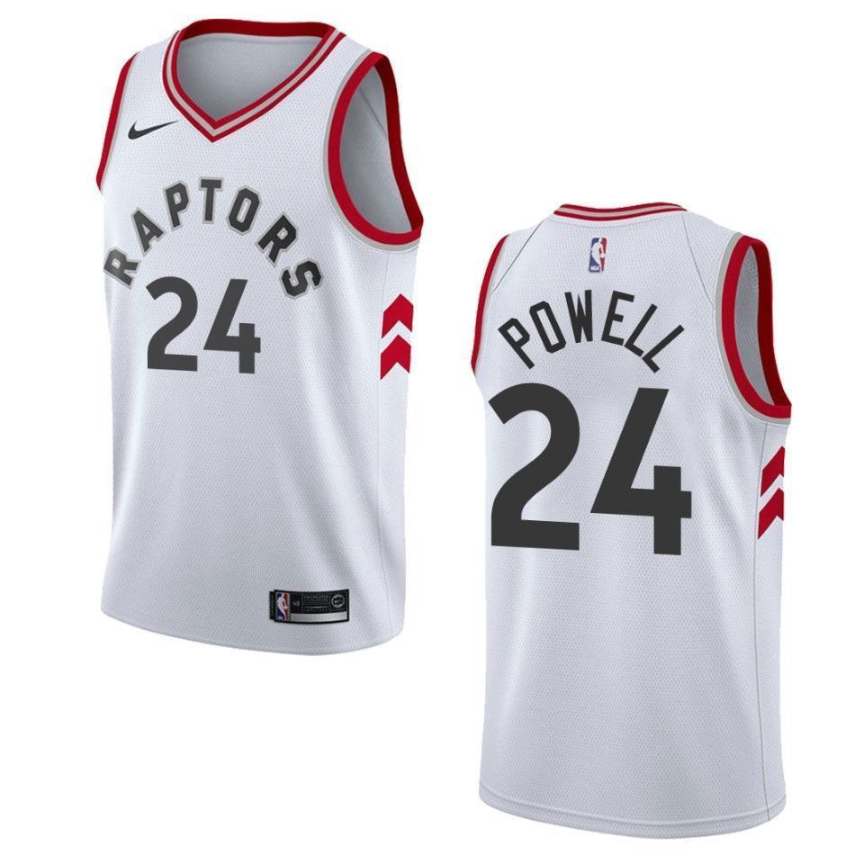 Men's Toronto Raptors 24 Norman Powell Association Swingman Jersey - White