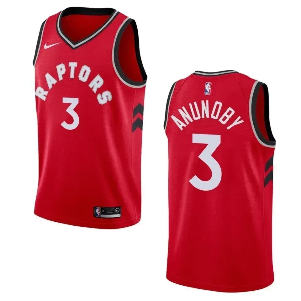 Men's Toronto Raptors 3 Og Anunoby Icon Swingman Jersey - Red