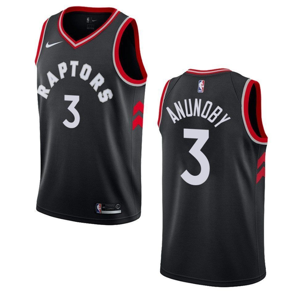 Men's Toronto Raptors 3 Og Anunoby Statement Swingman Jersey - Black