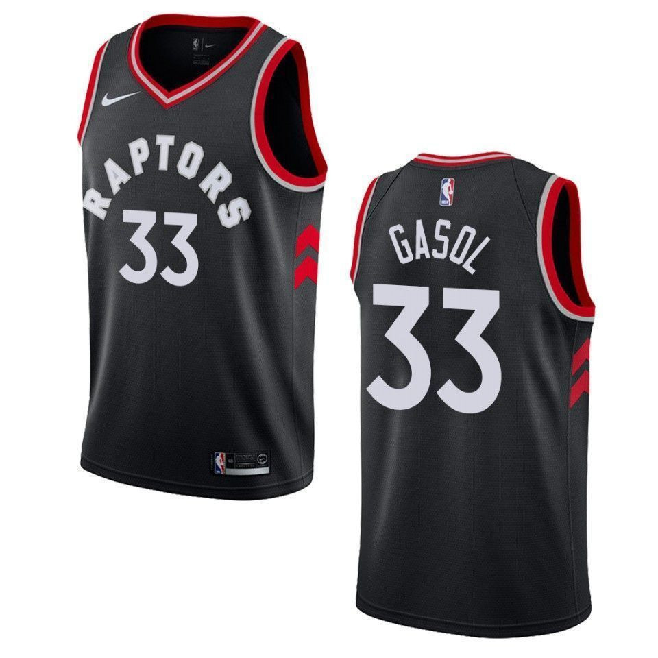 Men's Toronto Raptors 33 Marc Gasol Statement Swingman Jersey - Black