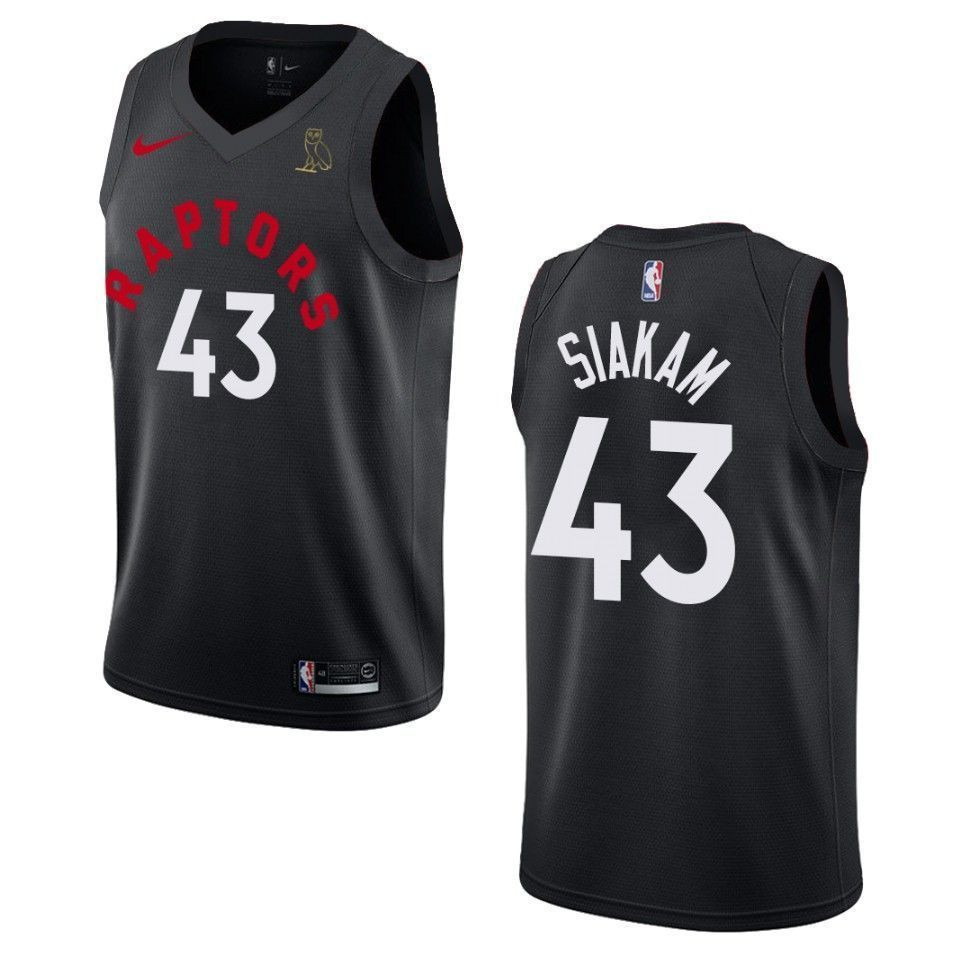 Men's Toronto Raptors 43 Pascal Siakam Drake Ovo Collection Jersey - Black
