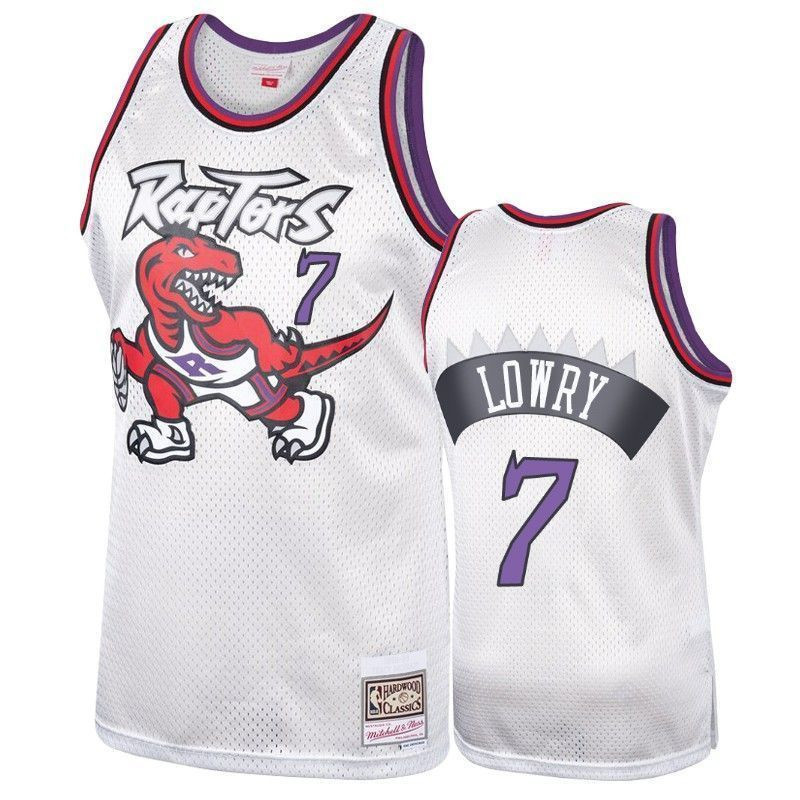 Men's Toronto Raptors 7 Kyle Lowry Hardwood Classics Platinum Jersey