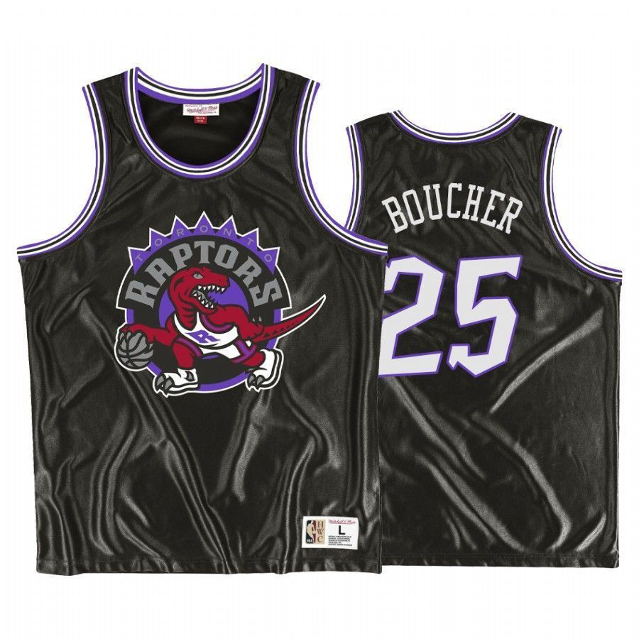 Men's Toronto Raptors Chris Boucher 25 Black Dazzle Jersey