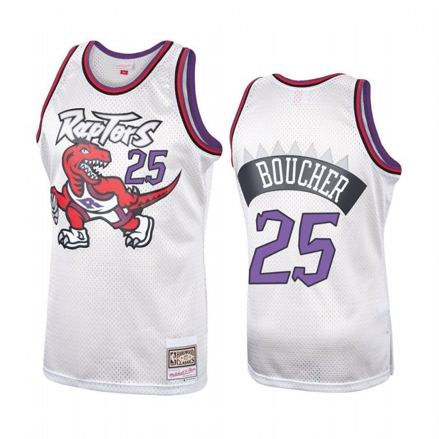 Men's Toronto Raptors Chris Boucher Platinum Hardwood Classics Jersey 25