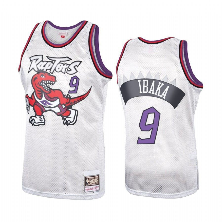 Men's Toronto Raptors Serge Ibaka Platinum Hardwood Classics Jersey 9