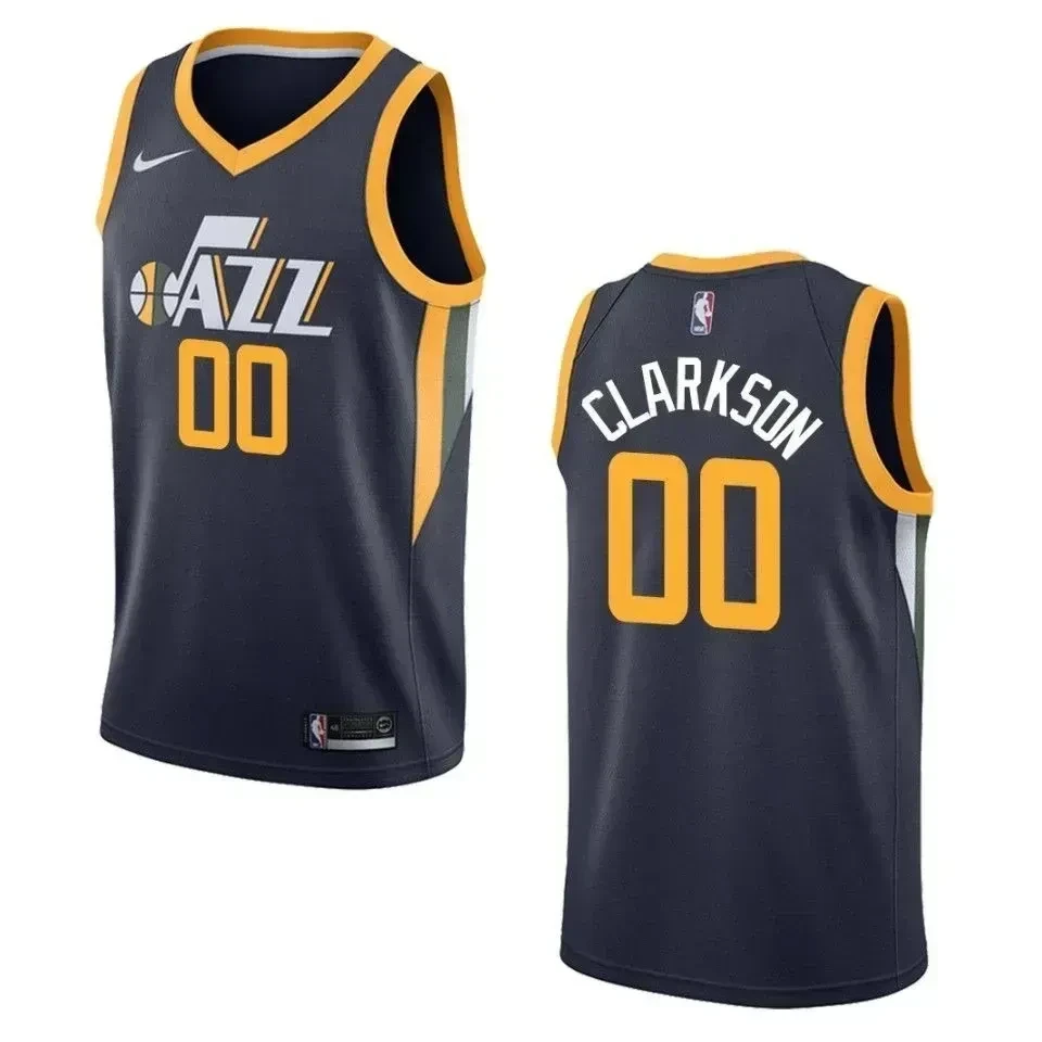 Men's Utah Jazz 00 Jordan Clarkson Icon Swingman Jersey - Navy