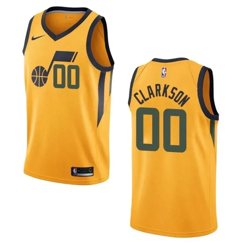 Men's Utah Jazz 00 Jordan Clarkson Statement Swingman Jersey - Gold