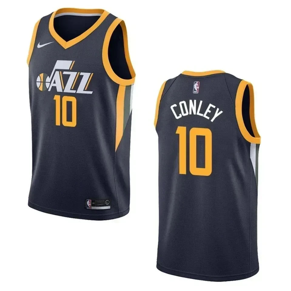 Men's Utah Jazz 10 Mike Conley Icon Swingman Jersey - Navy