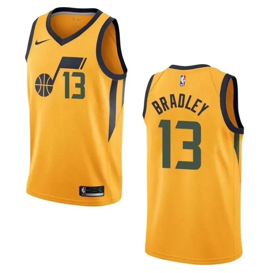 Men's Utah Jazz 13 Tony Bradley Statement Swingman Jersey - Yellow
