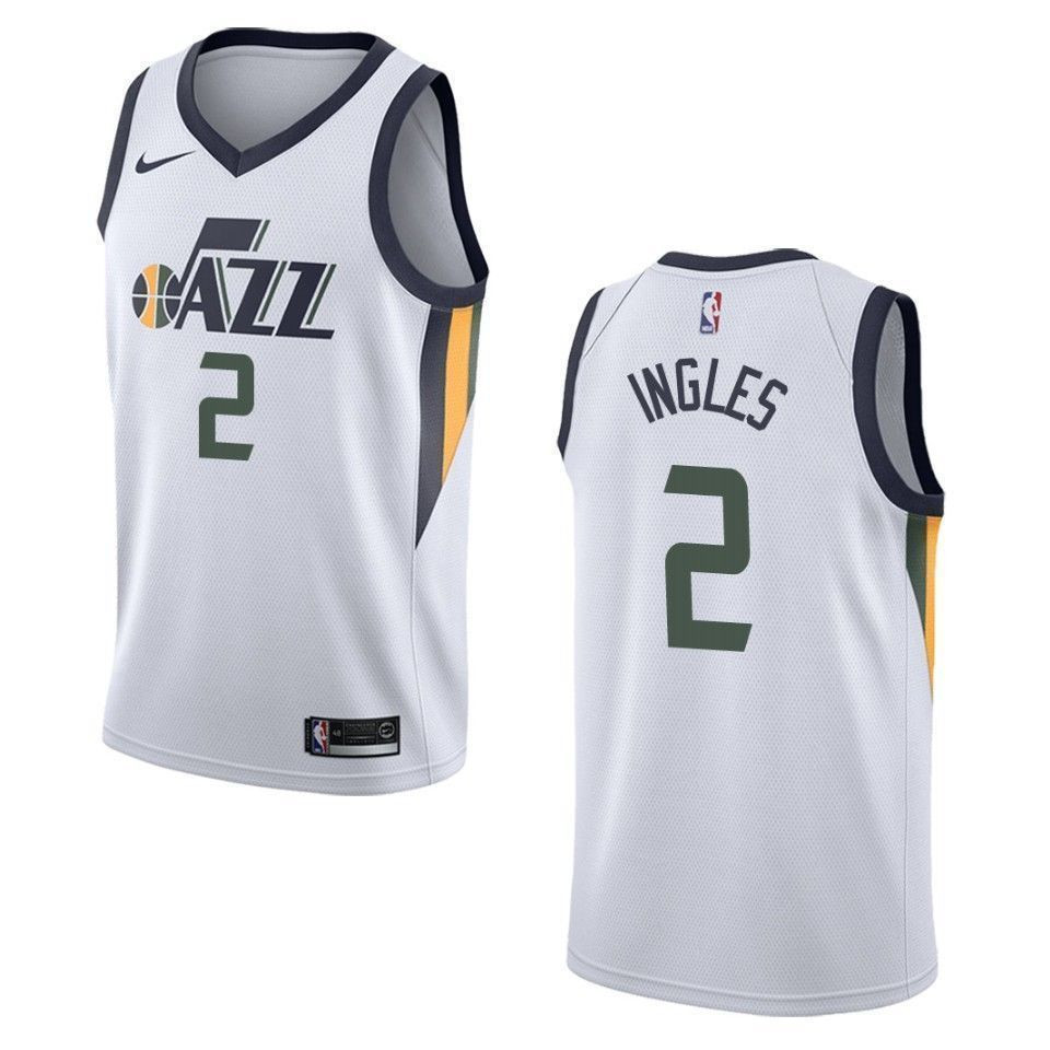 Men's Utah Jazz 2 Joe Ingles Association Swingman Jersey - White