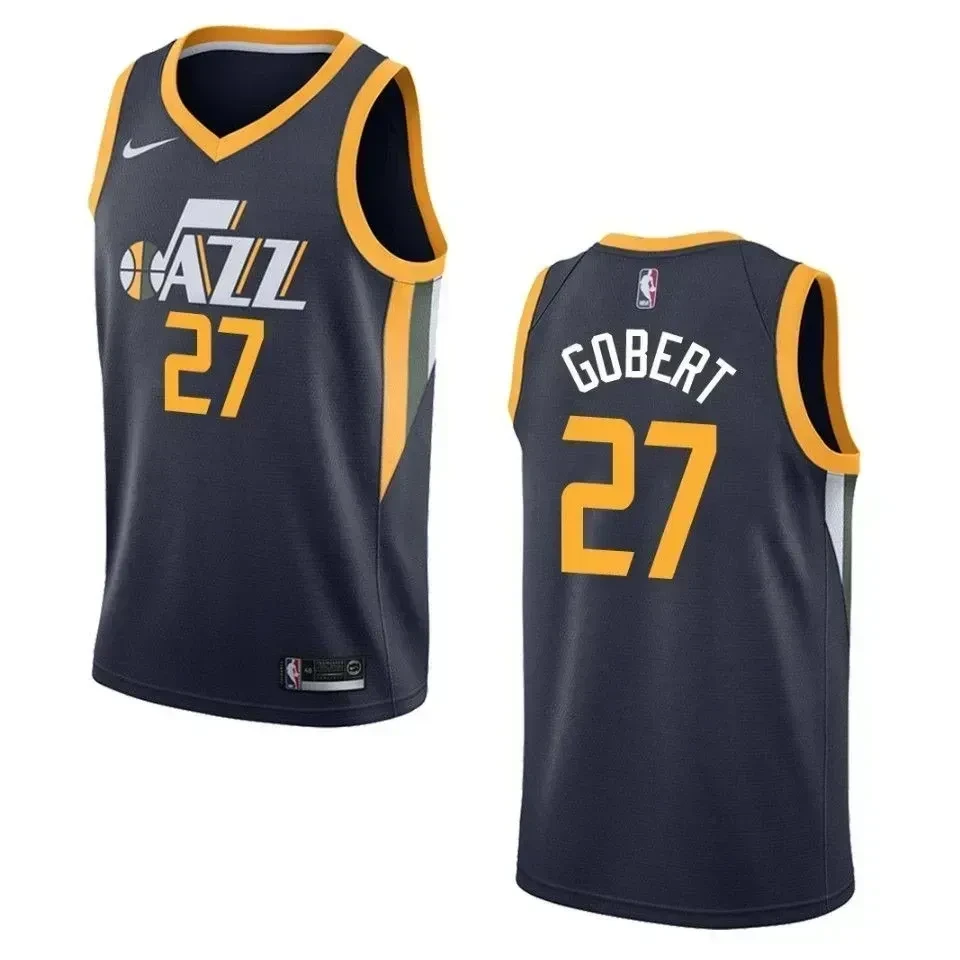 Men's Utah Jazz 27 Rudy Gobert Icon Swingman Jersey - Navy