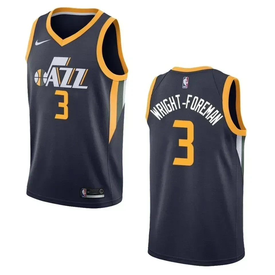 Men's Utah Jazz 3 Justin Wright-foreman Icon Swingman Jersey - Navy