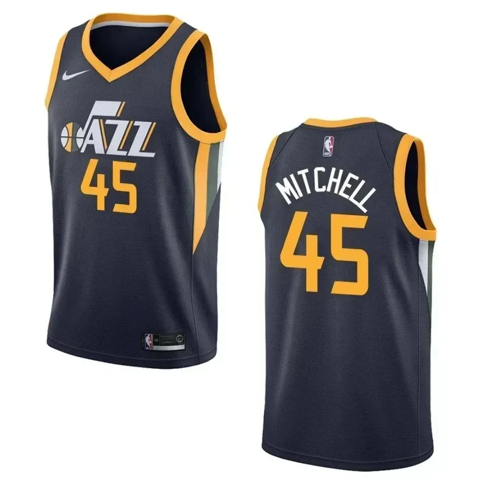 Men's Utah Jazz 45 Donovan Mitchell Icon Swingman Jersey - Navy