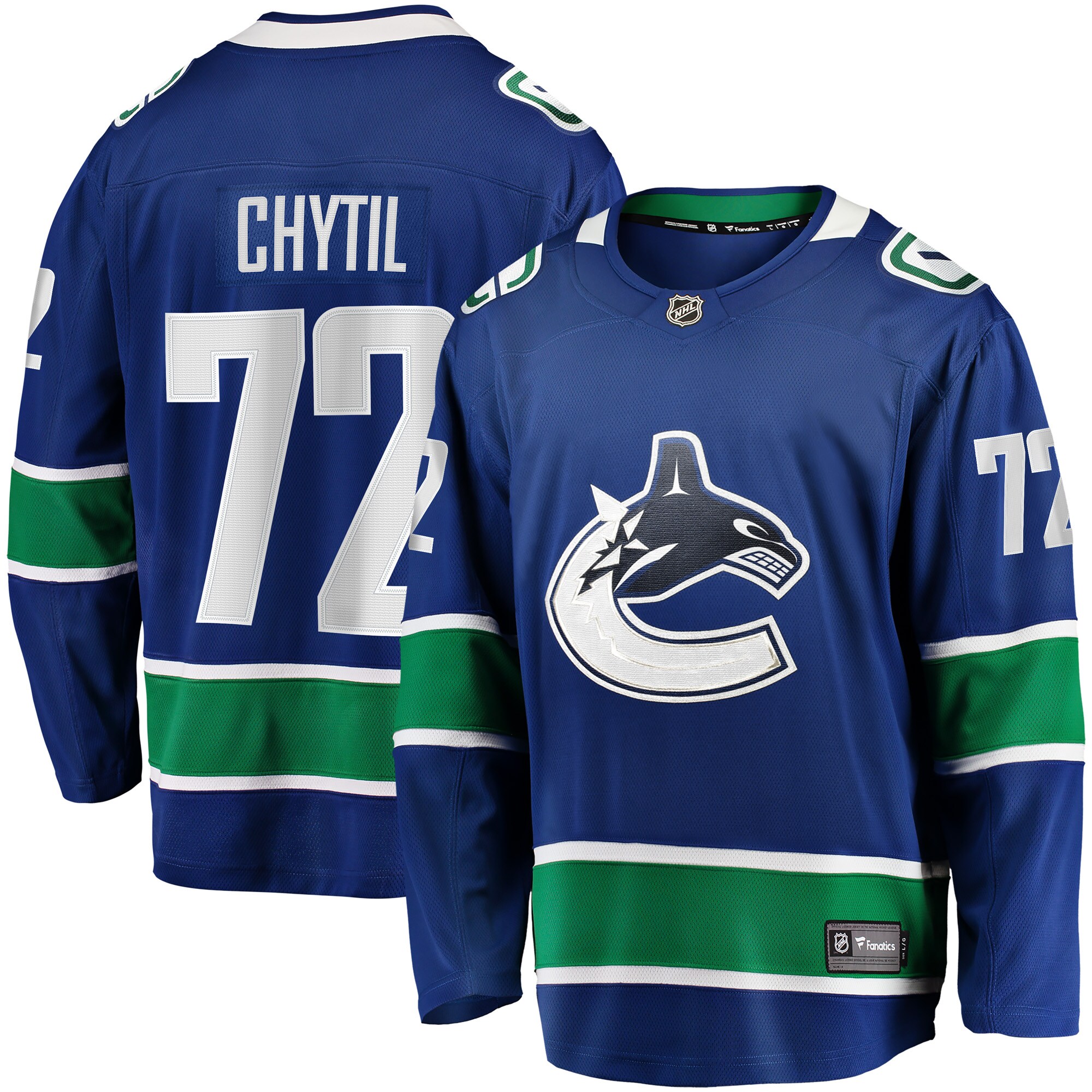 Men's Vancouver Canucks Filip Chytil Blue Home Breakaway Jersey