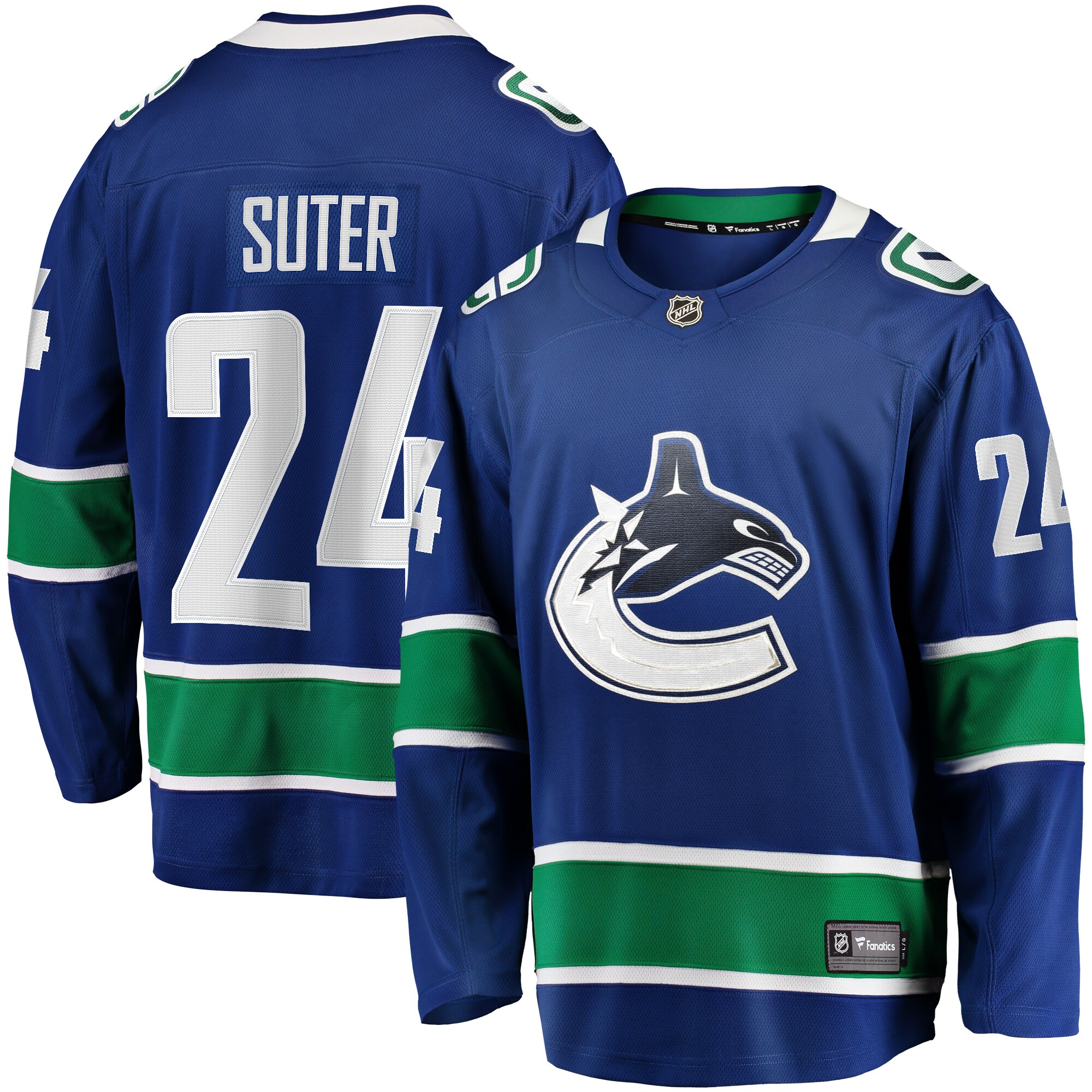 Men's Vancouver Canucks Pius Suter Blue Home Premier Breakaway Player Jersey
