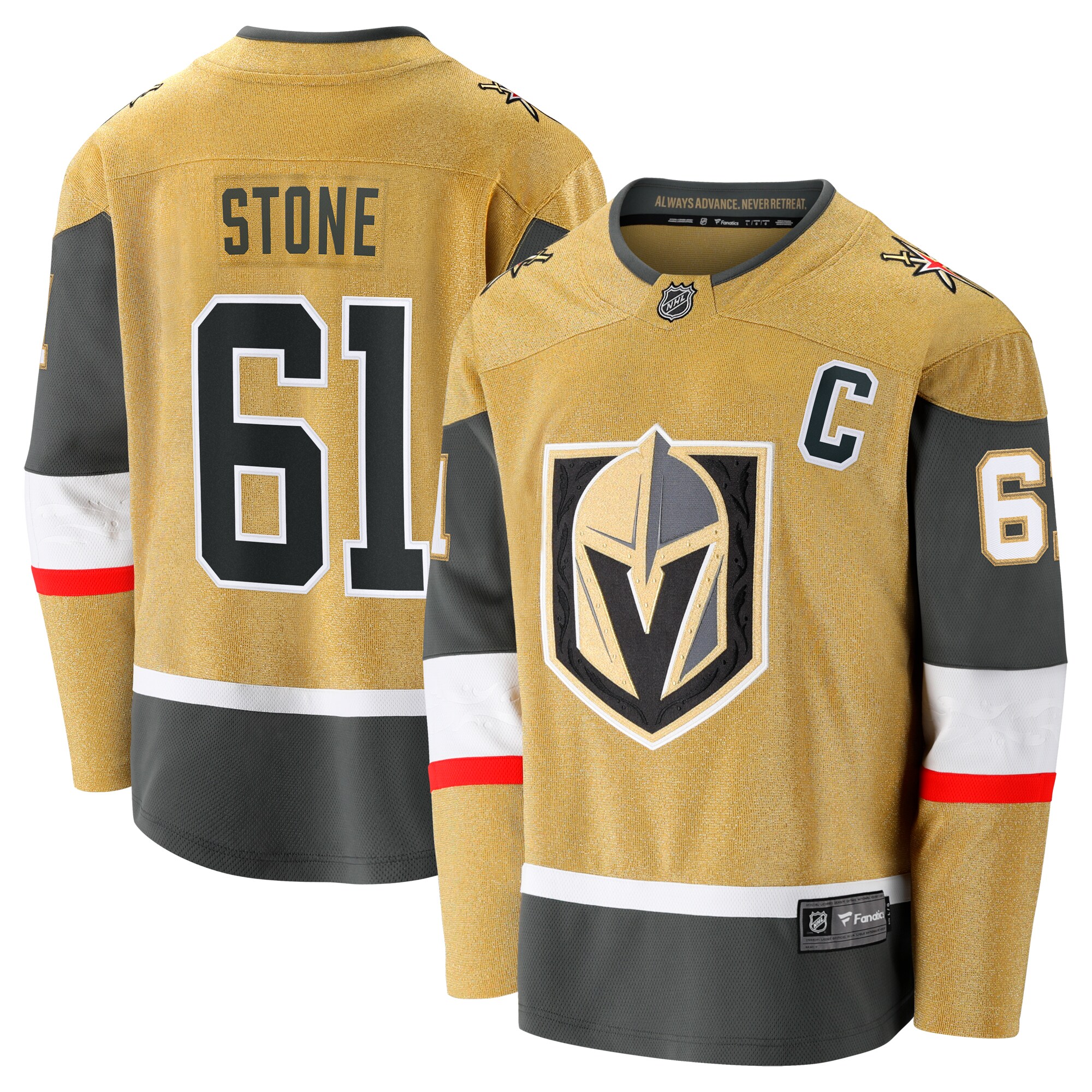 Men's Vegas Golden Knights Mark Stone Gold Home Breakaway Jersey