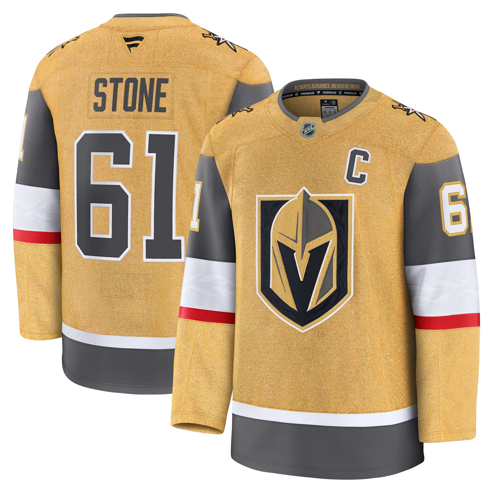 Men's Vegas Golden Knights Mark Stone Gold Home Premium Jersey