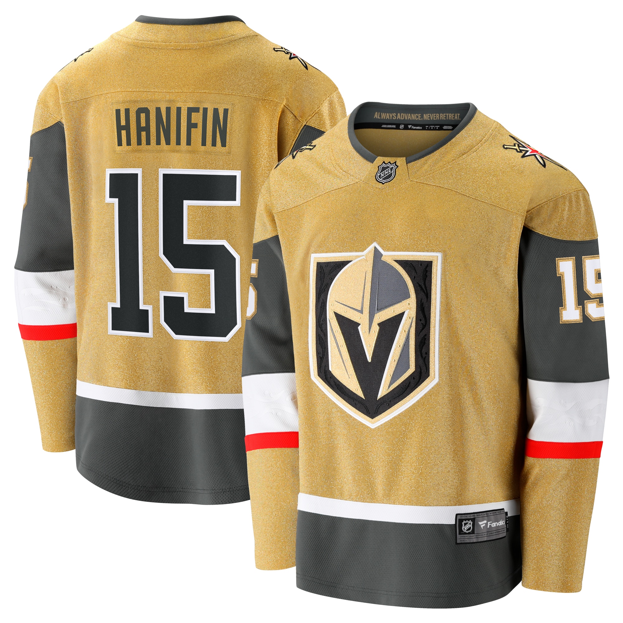 Men's Vegas Golden Knights Noah Hanifin Gold Home Breakaway Jersey