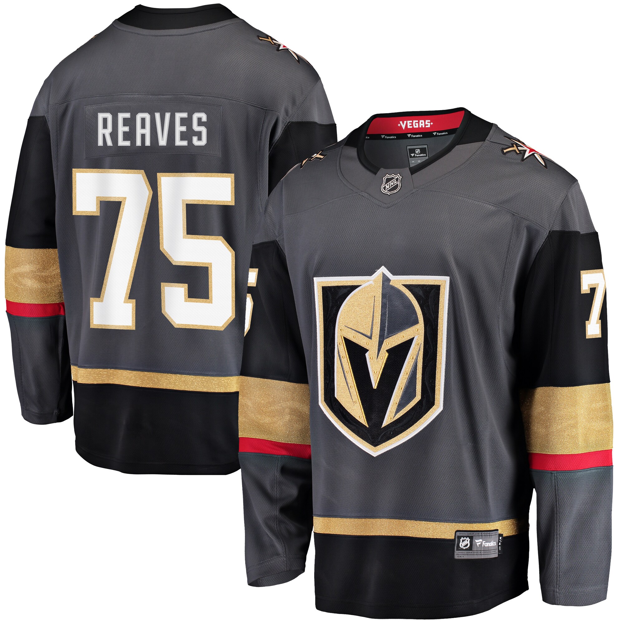 Men's Vegas Golden Knights Ryan Reaves Black Home Breakaway Player Jersey