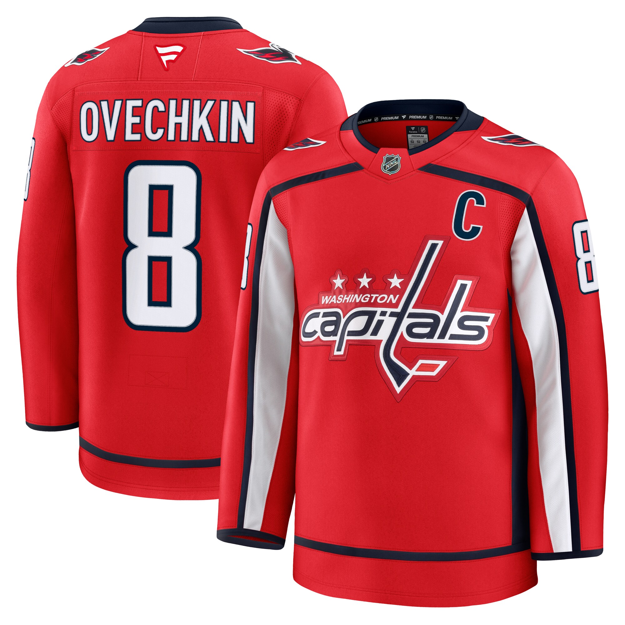 Men's Washington Capitals Alexander Ovechkin Red Home Premium Jersey