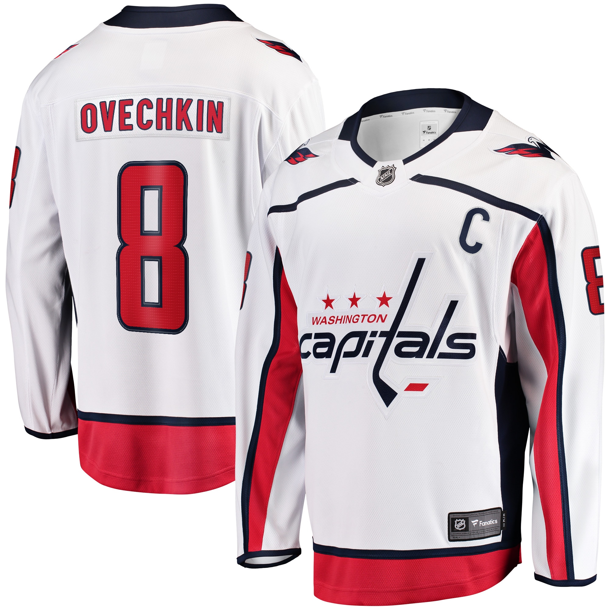 Men's Washington Capitals Alexander Ovechkin White Away Premier Breakaway Player Jersey