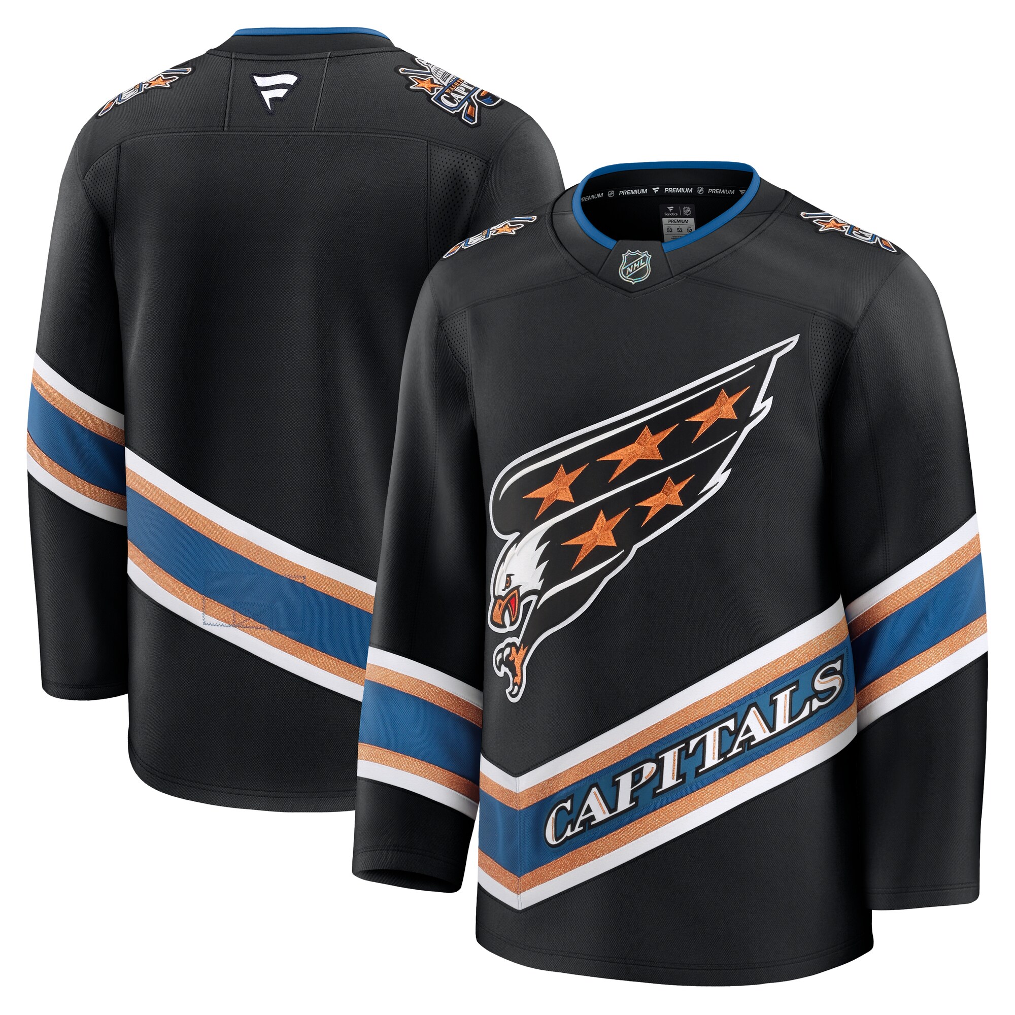 Men's Washington Capitals Black Alternate 50th Anniversary Premium Jersey