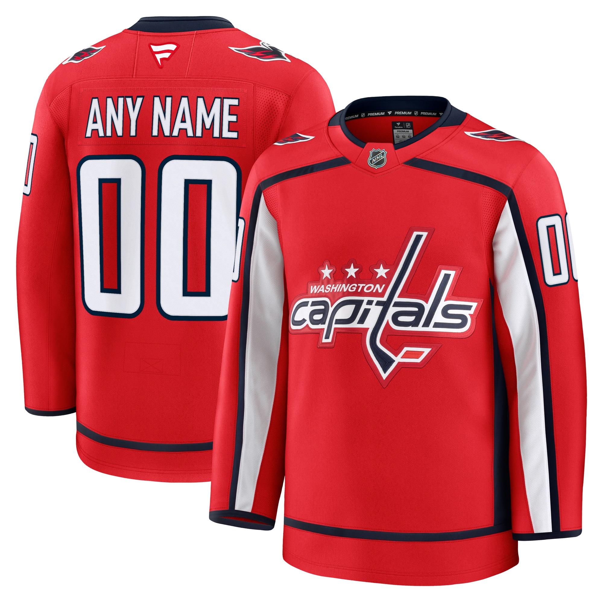 Men's Washington Capitals Red Home Premium Custom Jersey
