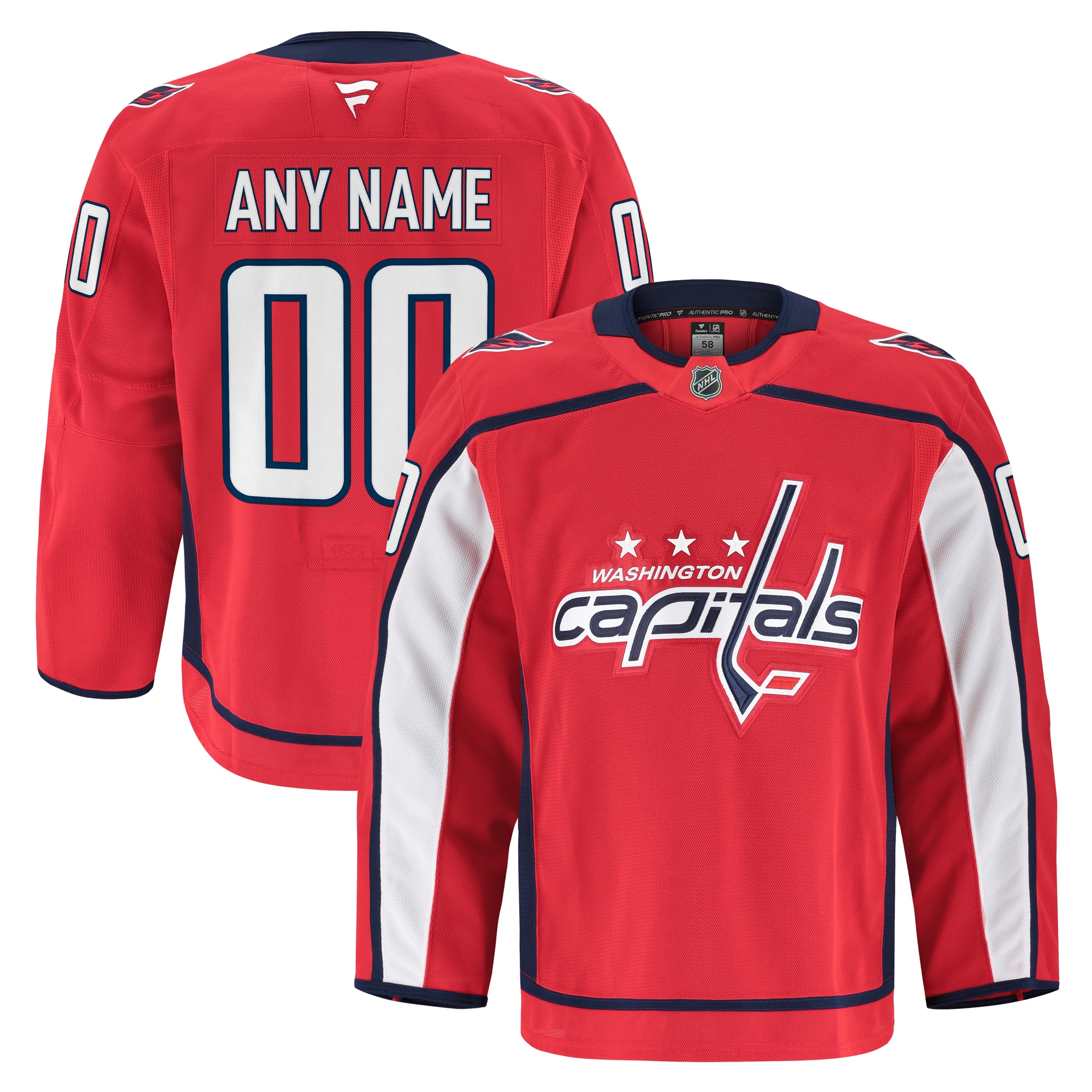 Men's Washington Capitals Red Home Pro Custom Jersey