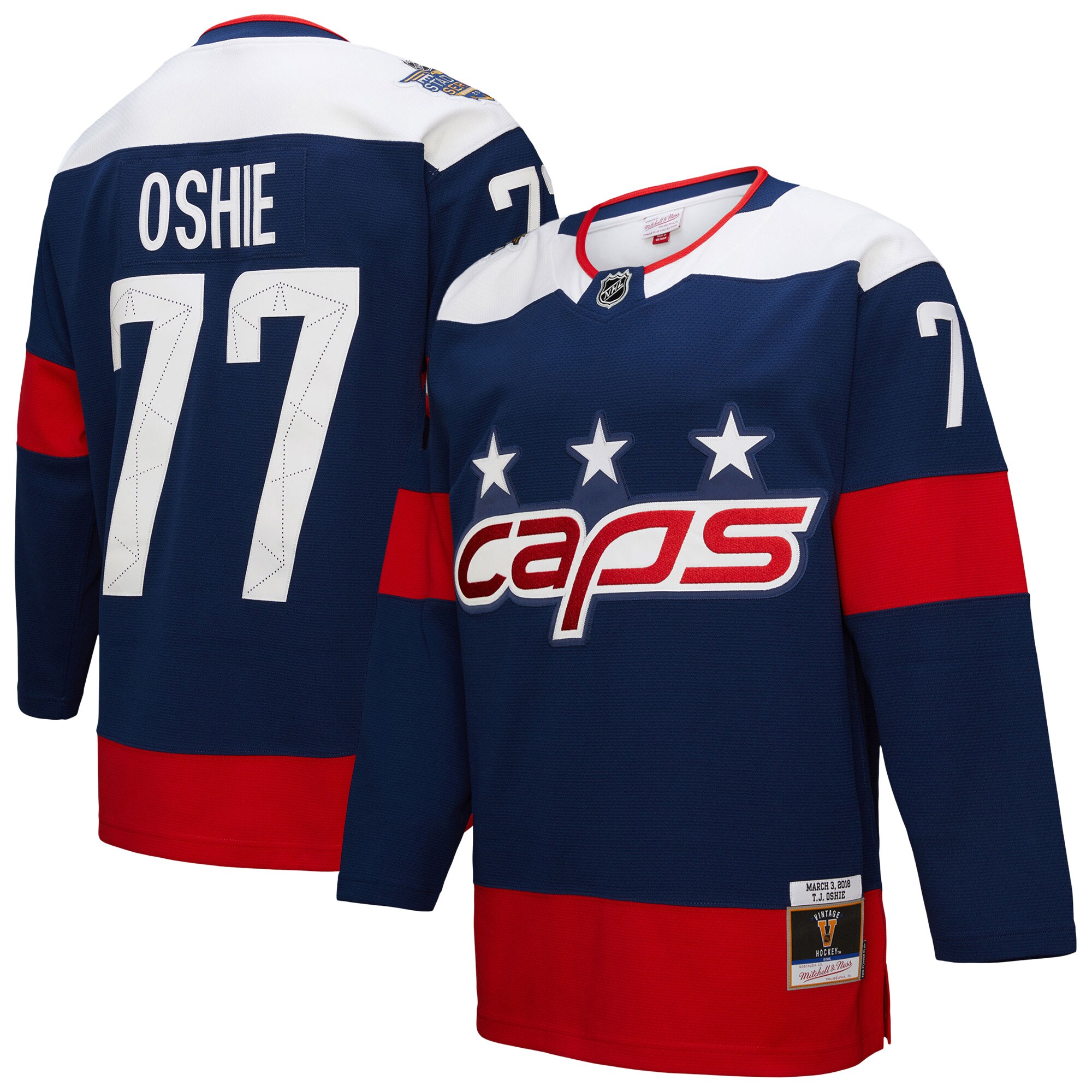 Men's Washington Capitals Tj Oshie Mitchell & Ness Navy Power Play Jersey