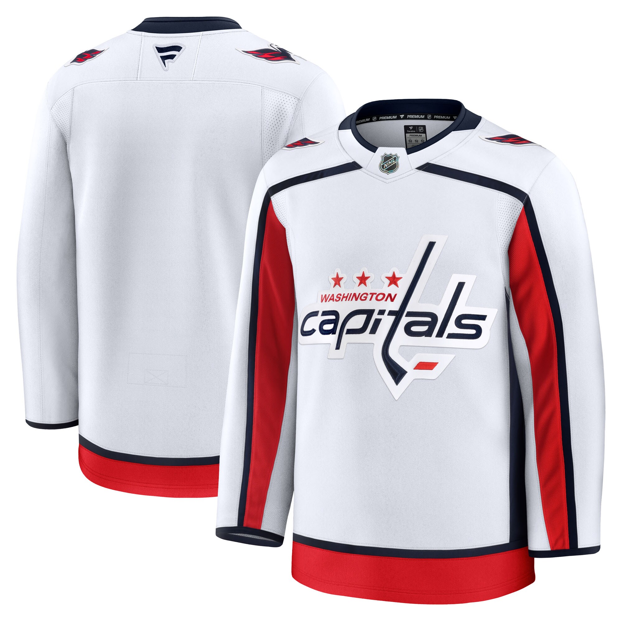 Men's Washington Capitals White Away Premium Jersey