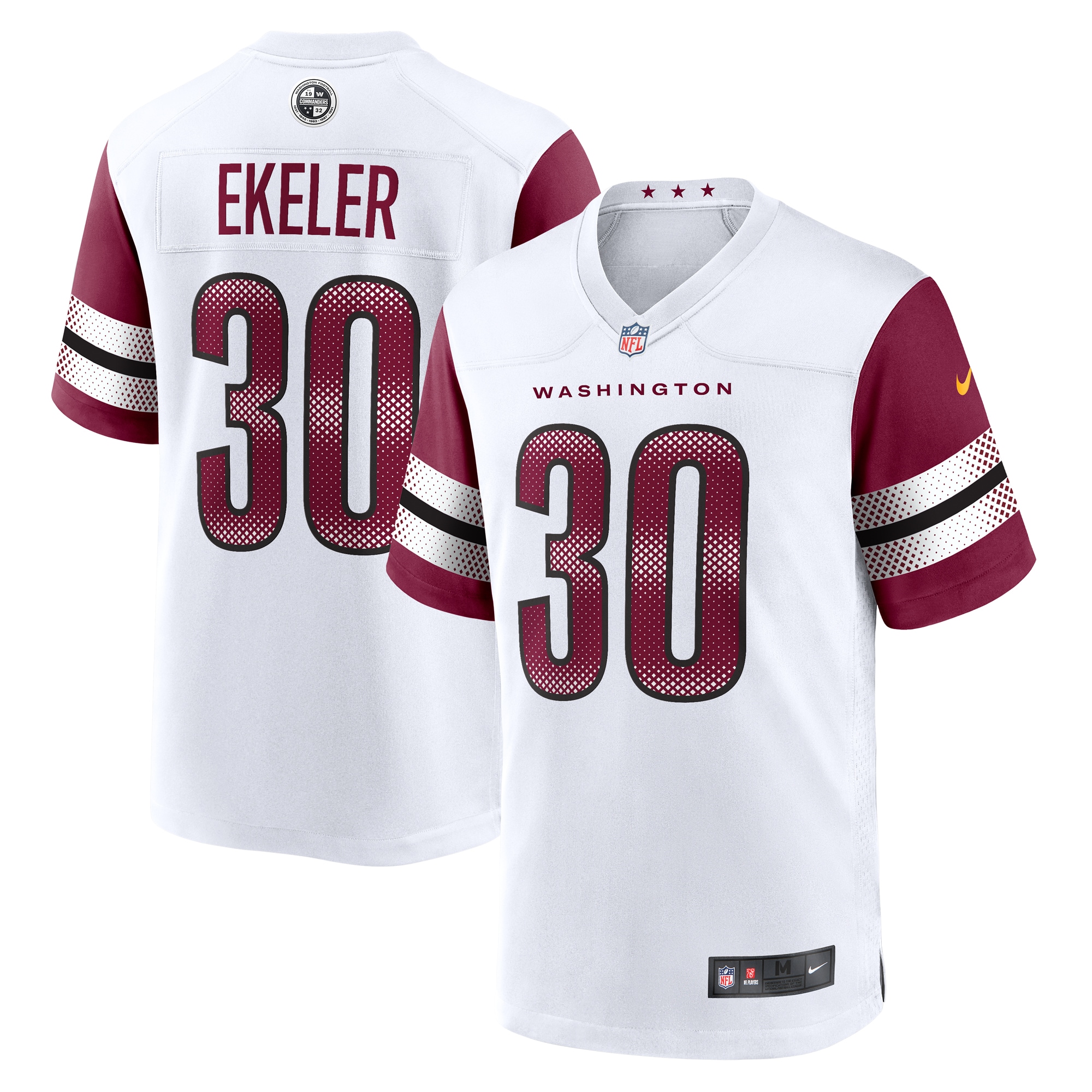 Men's Washington Commanders Austin Ekeler White Game Jersey Js3449