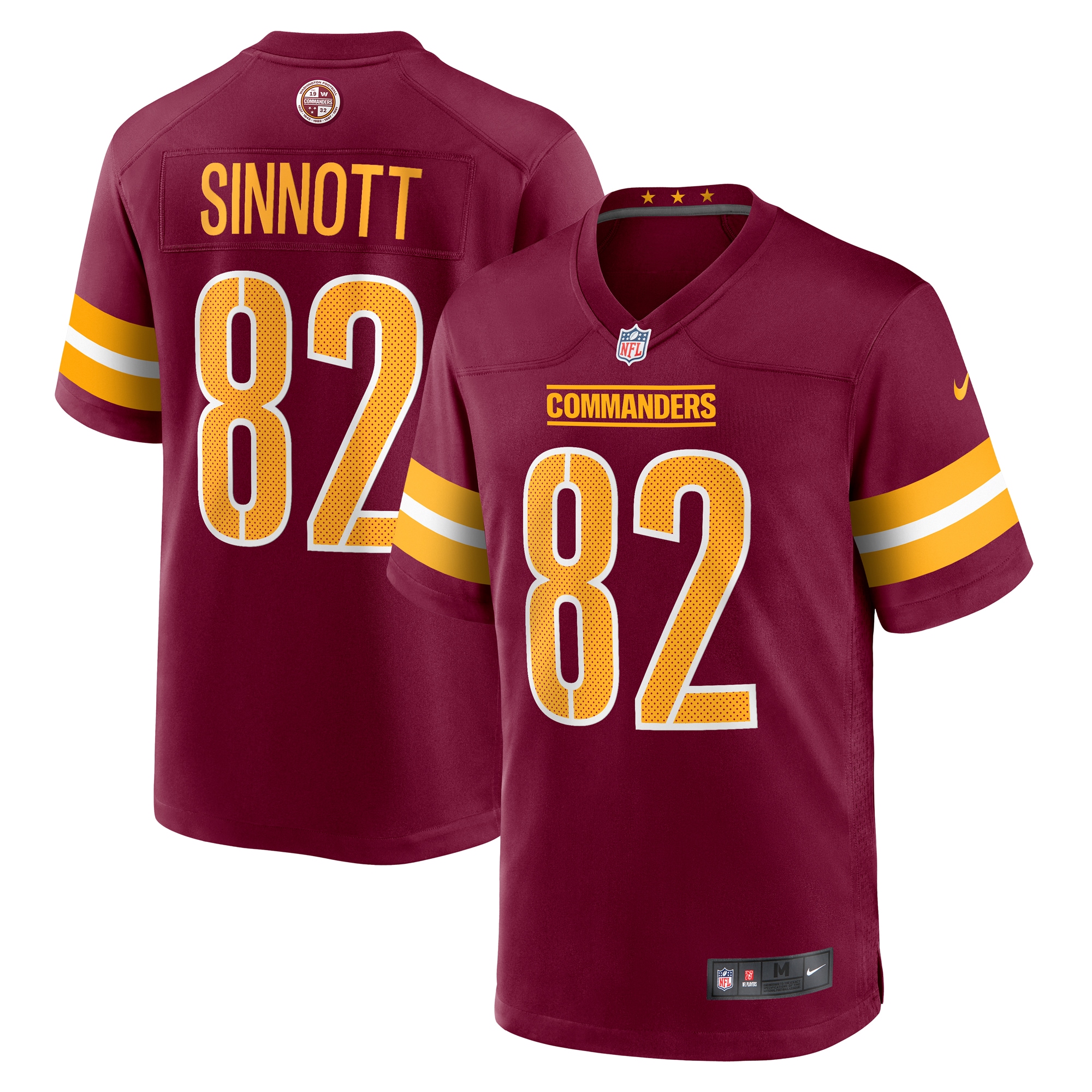 Men's Washington Commanders Ben Sinnott Burgundy Game Jersey Js9201