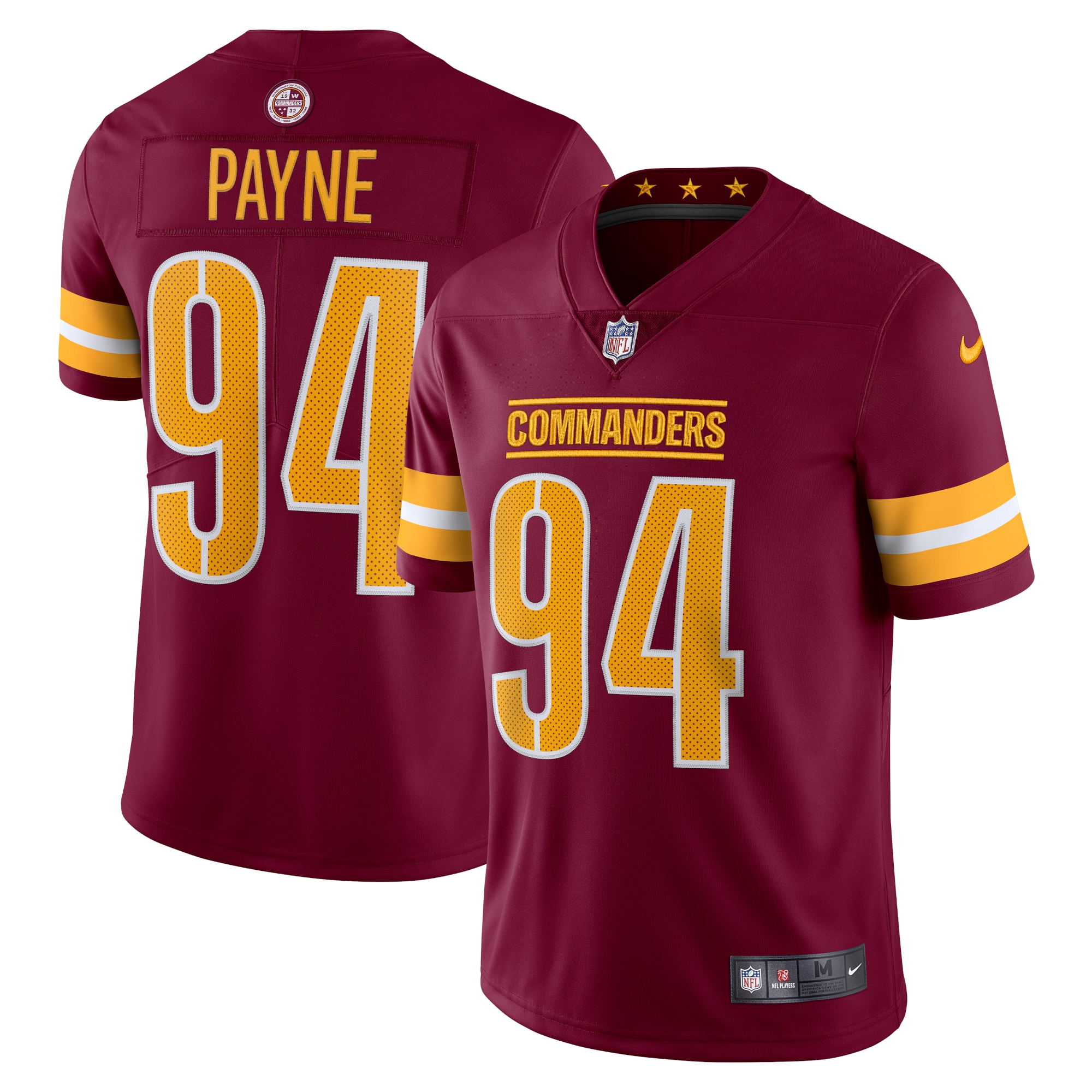 Men's Washington Commanders Da'ron Payne Burgundy Vapor Limited Jersey Js3137