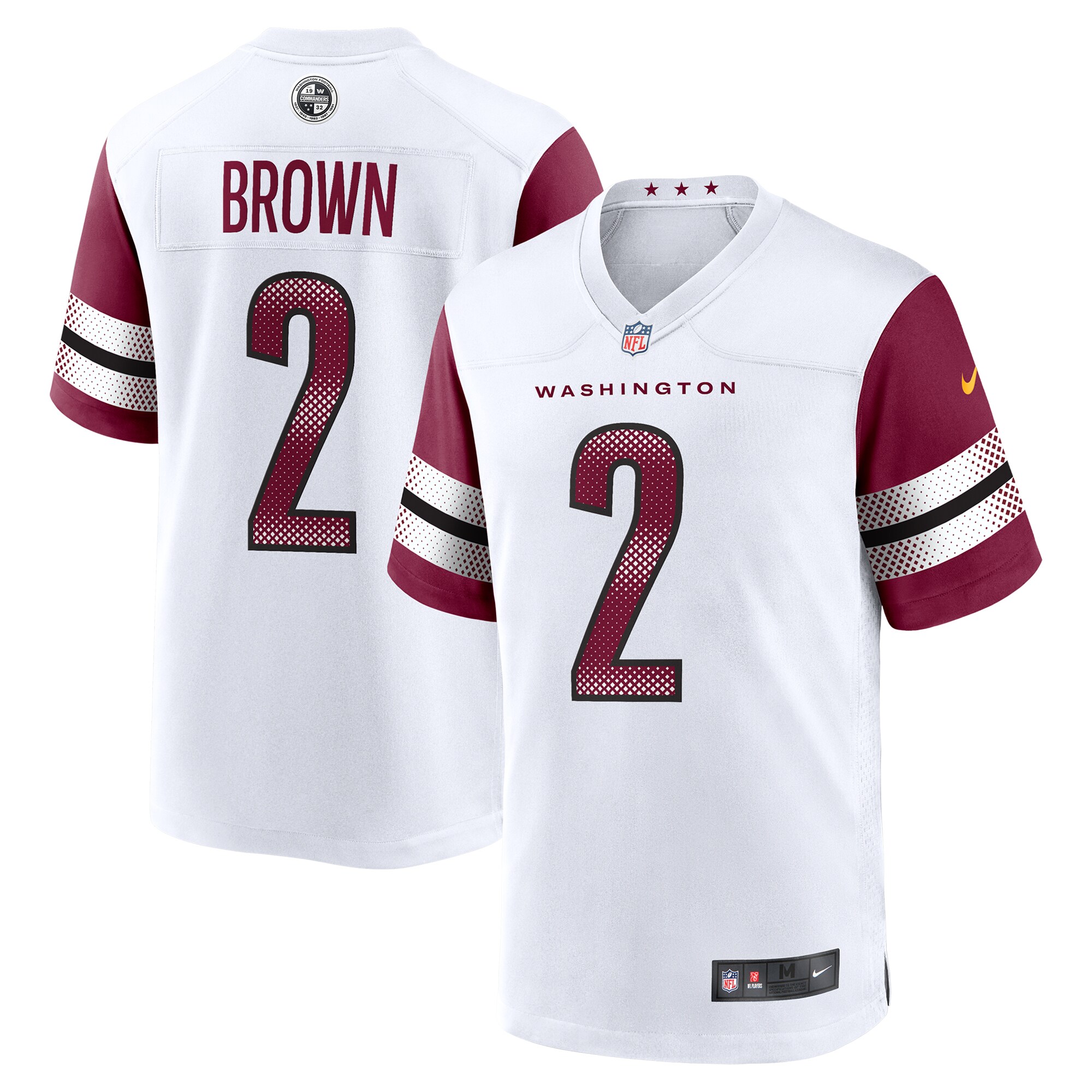 Men's Washington Commanders Dyami Brown White Game Jersey Js2558