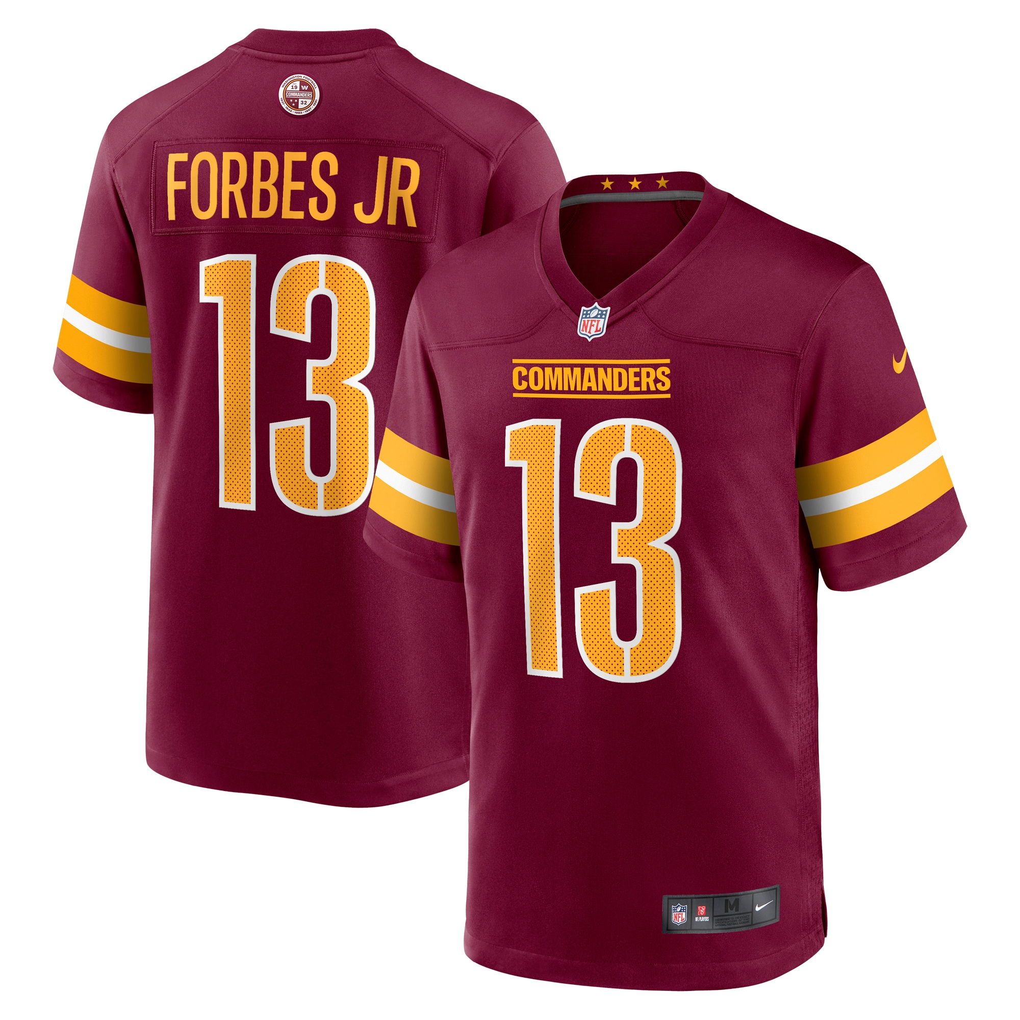 Men's Washington Commanders Emmanuel Forbes Jr. Burgundy Game Jersey Js8802
