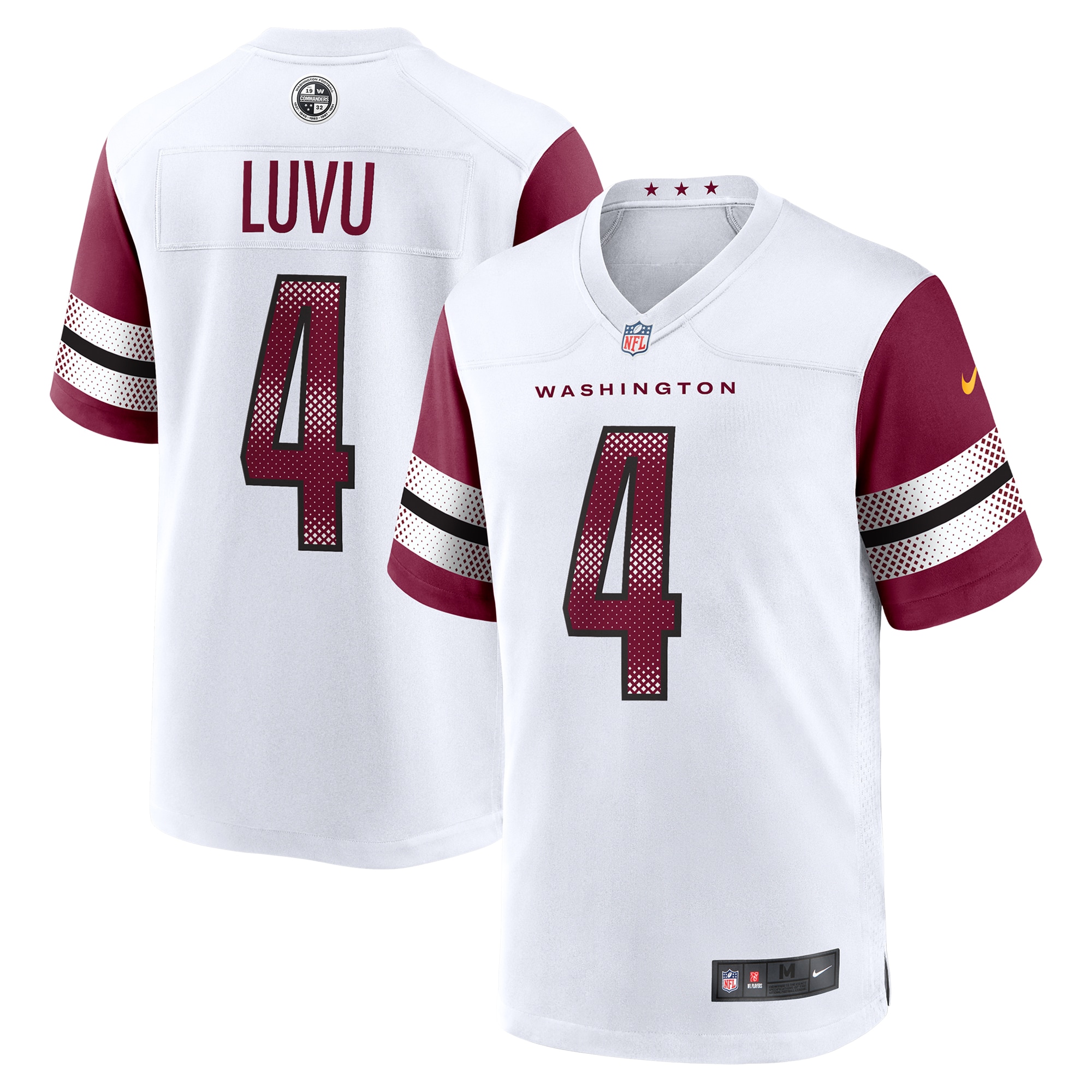 Men's Washington Commanders Frankie Luvu White Game Jersey Js7304
