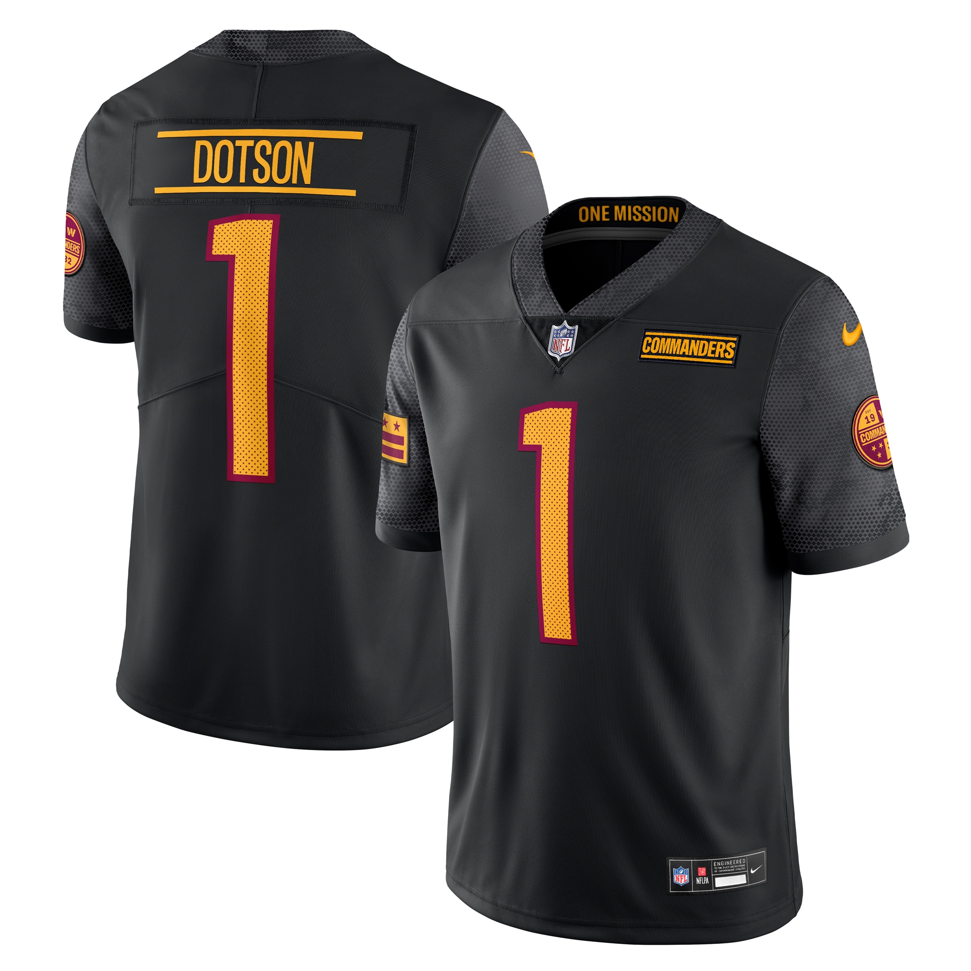 Men's Washington Commanders Jahan Dotson Black Alternate Vapor Untouchable Limited Jersey Js2666