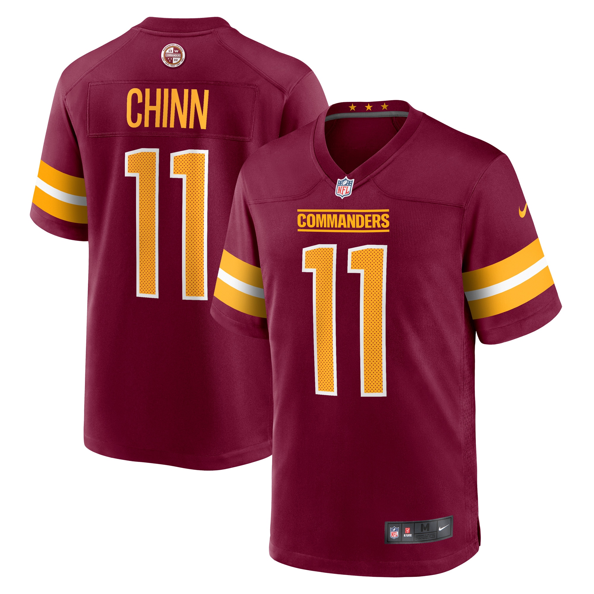 Men's Washington Commanders Jeremy Chinn Burgundy Game Jersey Js3776