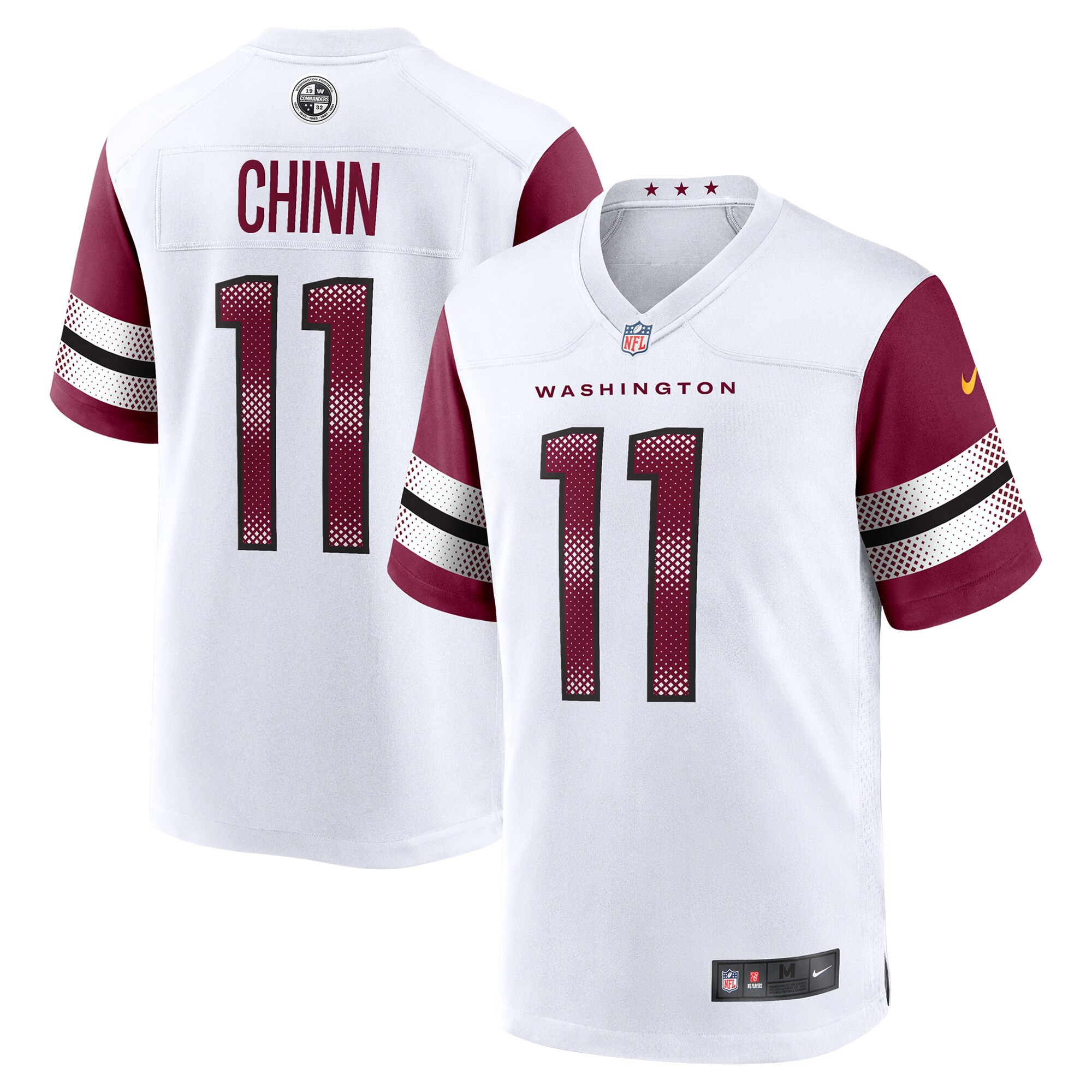Men's Washington Commanders Jeremy Chinn White Game Jersey Js8485