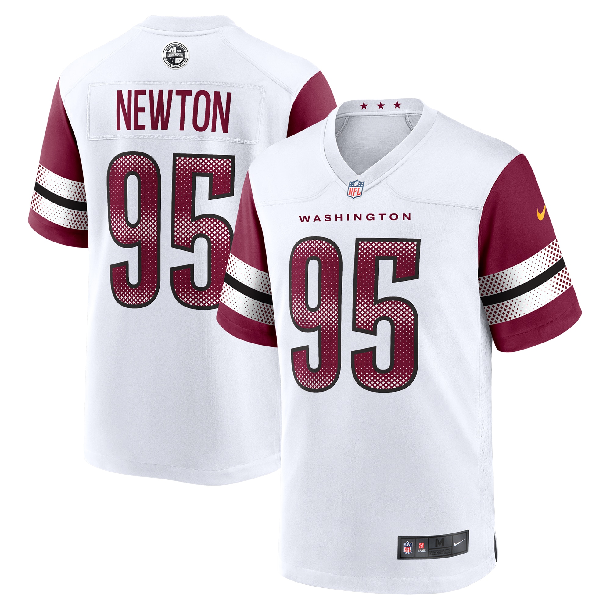 Men's Washington Commanders Jer'zhan Newton White Game Jersey Js4840
